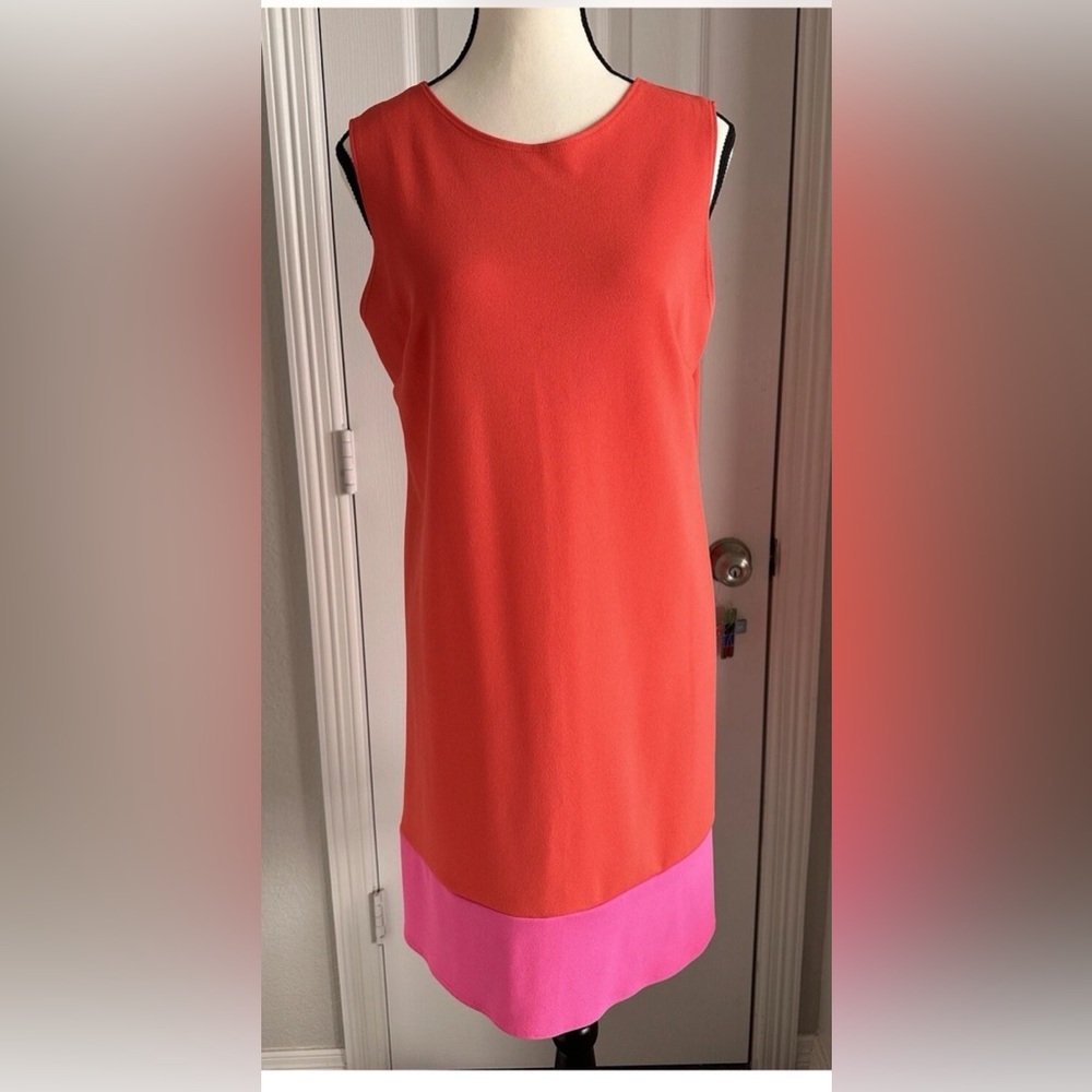 2HEARTS Brand Orange & Pink Dress Size Medium EUC